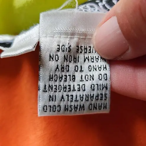 Diane Gilman Orange Yellow Silk Scoopneck Tank Size 2X