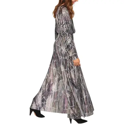Ba&sh Santana Metallic Printed Maxi Dress
