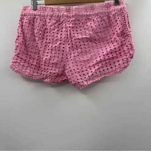 Lilly Pulitzer for Target Pink Eyelet Pom Pom Hem Mid Rise Pull