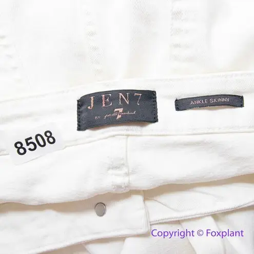 New! Jen 7 by 7 for All Mankind white women ankle skinny Jeans black seam, 14