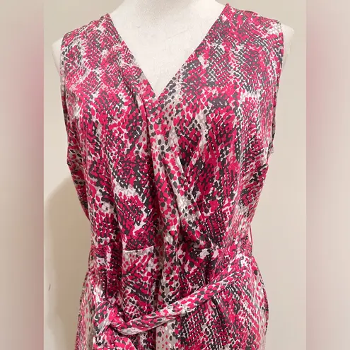 INC International Concepts Pink and White Sheath Midi Dress Size XL