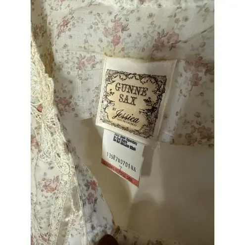 Gunne Sax Vintage by Jessica San Francisco Floral Midi Dress Size 7