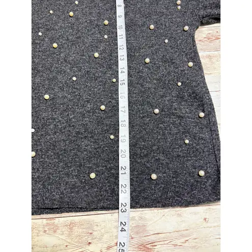 ZARA  Pearl Sweater Women's Size Small Gray Pullover Top