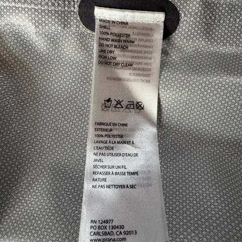 prAna Womens Small Eliza Rain Jacket Hooded Full-Zip Water Resistant Pockets