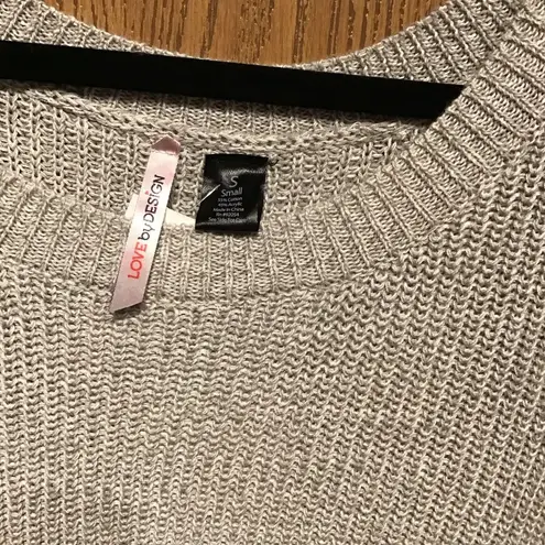 Love by Design Grommet Sleeves Sweater - Nordstrom Small NWT