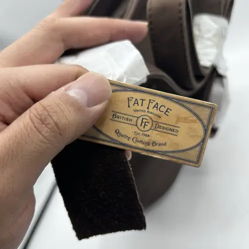 Fat Face Hetti Brown Pebbled Leather Crossbody Bag British Designed NEW w/ TAG