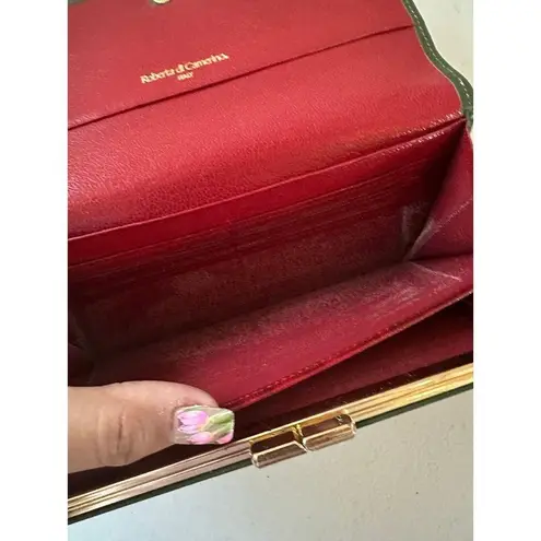 NWOT Roberta di Camerino Lulu Red Italian Leather Bi