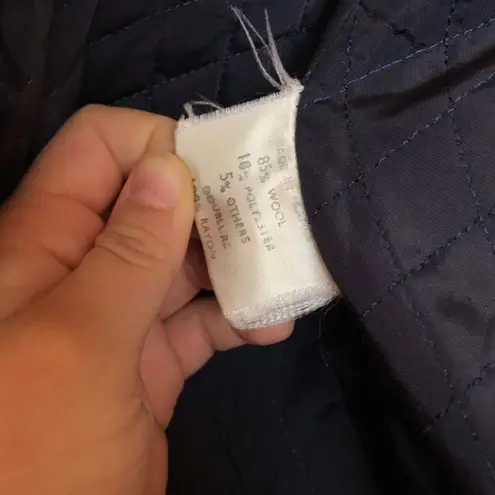 VINTAGE MADE IN FRANCE BLUE FAUX FUR COLLAR JACKET Size M