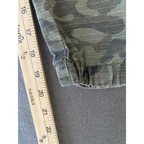 Camo Capri Pants Womens 31x20 Green Camoflauge Crop Cinch Leg Tag 9 GLO Jeans Size undefined