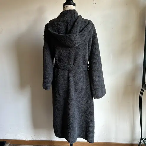 Barefoot Dreams  Cozy Chic Hooded Carbon Gray Bathrobe Sz 1 NWT