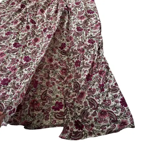 Patrons of Peace Multicolor Floral Midi Skirt w/ Side Slit Women Large | 50-28