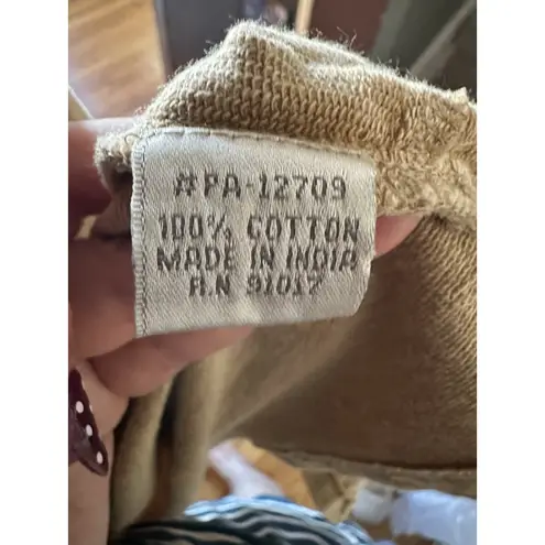 Solitaire by Ravi Khosla Beige Embroidered Open Front Cardigan Kimono Small