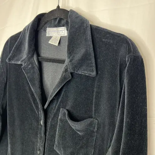 Jennifer Moore Vintage 90s Corduroy Womens Shirt Activewear Long Sleeve Button M