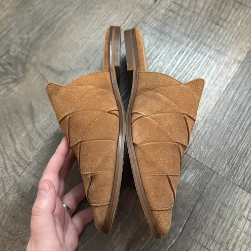 Seychelles Quilted Tan Suede Mules Women’s Size 6.5 Work Casual