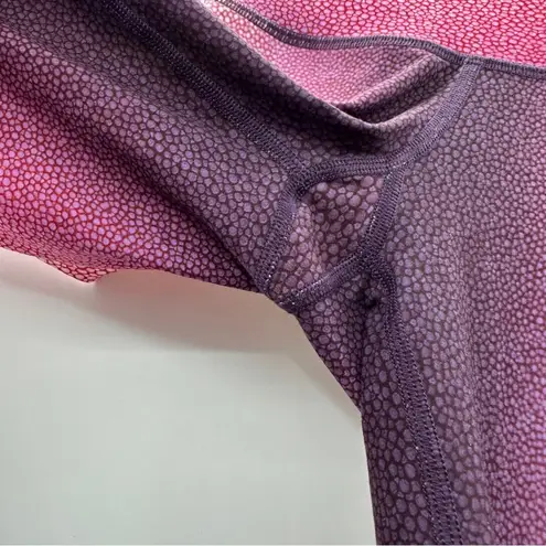 Niyama Sol Shagreen Barefoot Mid Rise Leggings in Peony Ombre Sz S Purple