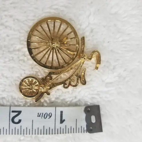 Bicycle Brooch Gold