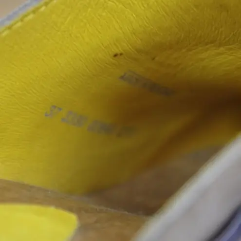 Sanita Grey Leather and wooden clog mules size 37 Gray