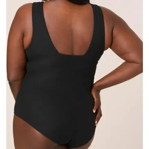 ANDIE Swim The Mykonos Rib One Piece LT Swimsuit Black size XXXL Long torso NWT