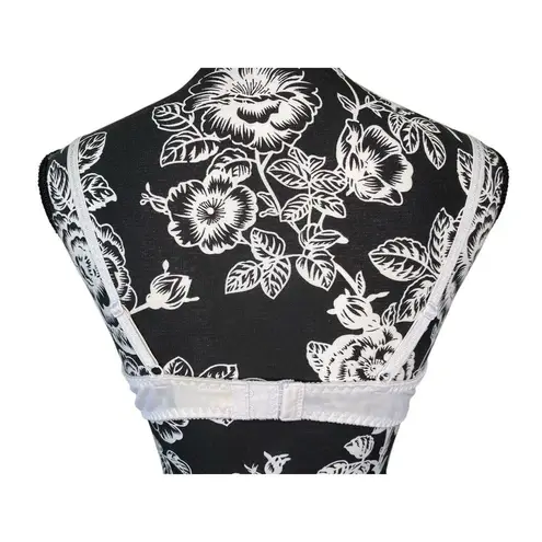 Lace Bra 36C Semi Sheer Underwire Unpadded Sexy Floral Flower Lingerie Everyday White Size undefined