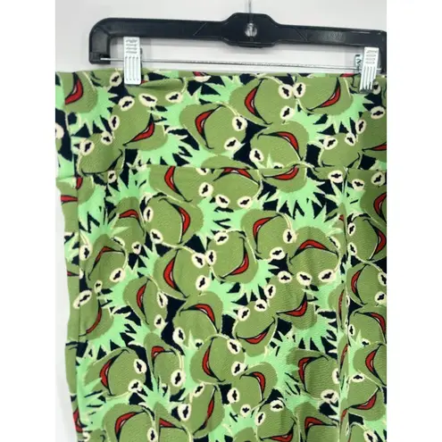 LuLaRoe  Disney Kermit The Frog Pattern Cassie Pencil Skirt Women’s Size XL Green