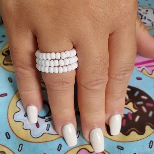 Seed Bead Flexible Ring Set