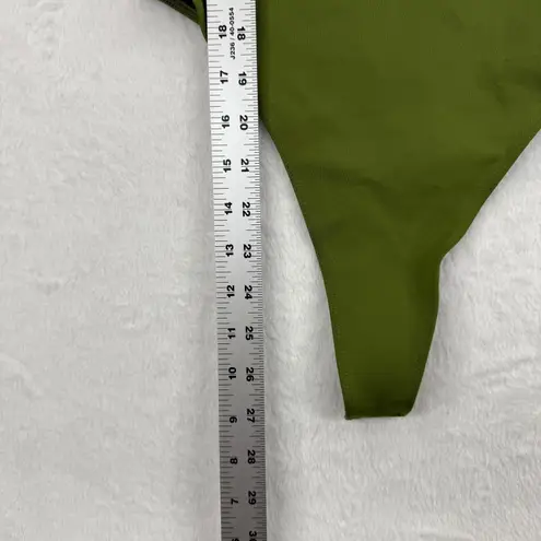 New Beginnings By April Daniels Olive Green One Shoulder Bodysuit Small