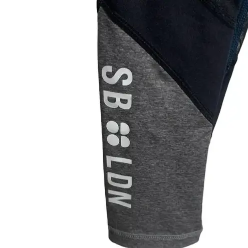 Sweaty Betty Power Mesh Leggings Teal Beetle Blue Size S Small Short Yoga Sporty