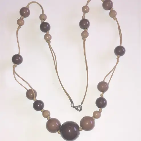 Brown Beaded Boho Necklace