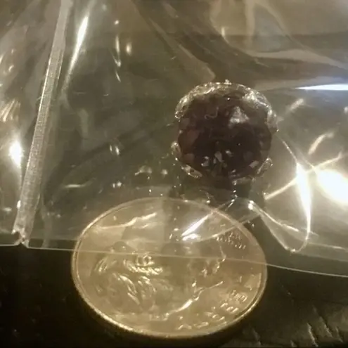 Amethyst SAMUEL B Faceted Round Cut Sterling Silver 925 Stud Earrings