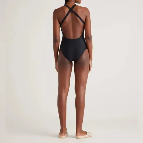 Quince NWT Italian Cross-Back One-Piece Swimsuit – Black, Size M
