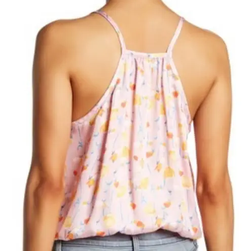 Ro & De Ro De Bodysuit Pink Floral Sleeveless V Neck