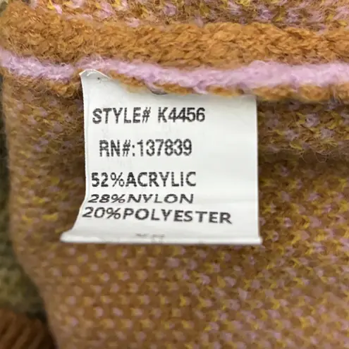 Debut Quirky Patchwork Cropped Cardigan Womens XS Brown Pink Retro Indie Whimsy