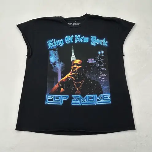 Pop Smoke King Of New York Black Cut Off SleeveLess Tank Top Rap Shirt size XL