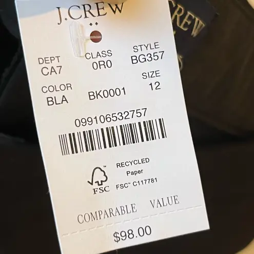 J.Crew  Kelsey Black Boot Cut Flare Pant slacks nwt sz 12 Normcore thumbnail 4