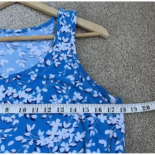 Draper James Ruffle Nightie Blue Shadow Floral Sleeveless Women's Size S M