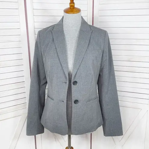 Banana Republic Pinstripe Two Button Blazer Jacket Grey Size 6 Gray