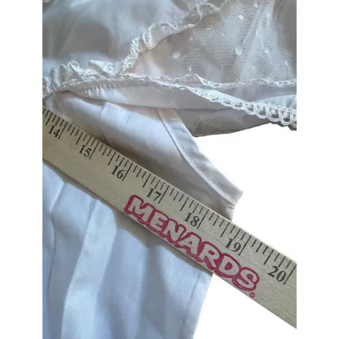 Vintage King Whale Nightgown Pink White Lace Trim Ruffle Bow Pocket Cottagecore Size undefined