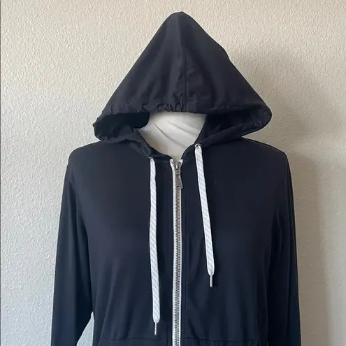 Vuori Halo Performance Hoodie 2.0 Lightweight Full Zip Hoodie Black Jacket