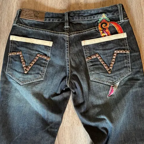 Christian Audigier Harrison Dagger Denim Jeans Size 30 Blue