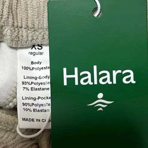 Halara NEW Cream Corduroy High Waist Straight Wide Leg Casual Trousers Pants XS