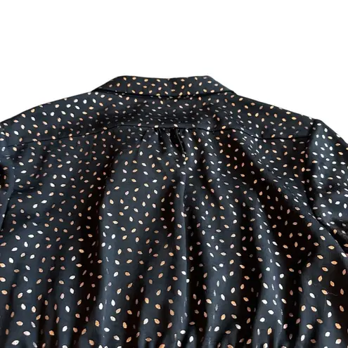 Ba&sh Chemise Glorio Button-Down Shirt Top Blouse Long Sleeve Foil Size 2 NWT