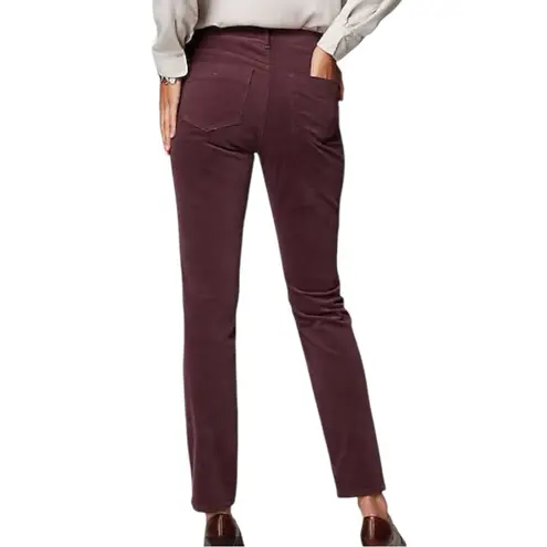 Women’s J. Jill brown burgundy slim leg corduroy pants size medium