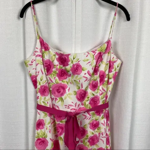 Coldwater Creek Pink Floral Midi Length Sundress Sz.12 NWT