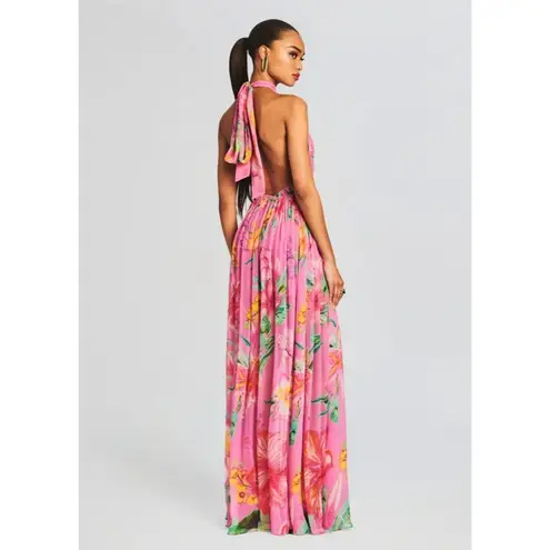ROCOCO SAND Megan Maxi Dress in Pink Floral Small New Womens Long Gown