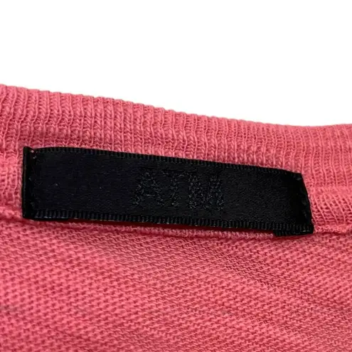 ATM Anthrony Thomas Melillo Slub Jersey Schoolboy Short Sleeve Crew Neck Tee S Red