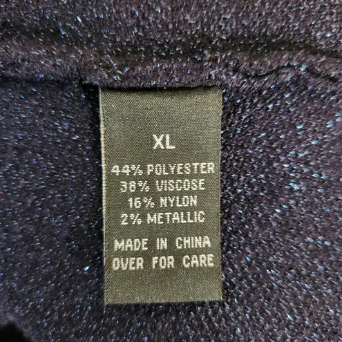I.N. Studio Navy Blue Sparkly Sweater Size XL Mock Neck Navy Sweater