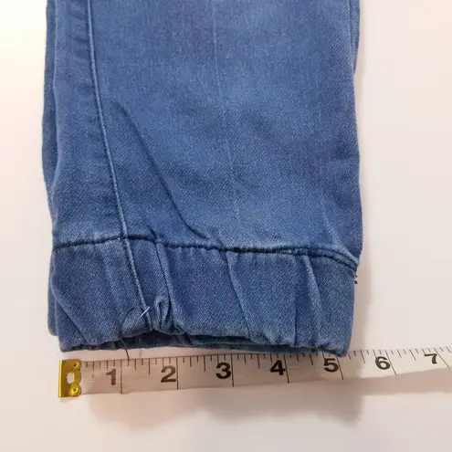 ESMARA Blue Denim Jogger Women size 32 Streetwear Casual Drawstring Pockets