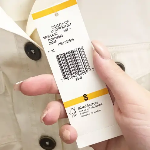 Jones New York  Button Front Vanilla Jacket