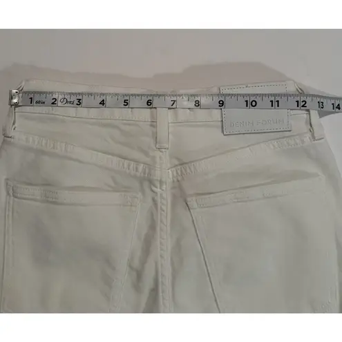 Aritzia Denim Forum Jeans Sz 25x28L Twiggy High Rise Flare White Spring Festival