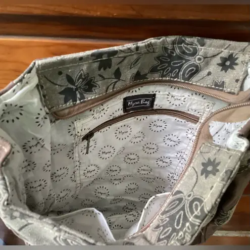 NWT Myra Bag Floral Patterned Women's Bag Brown